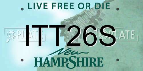 ITT26S New Hampshire License Plate