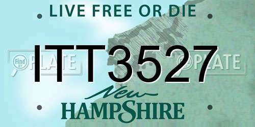 ITT3527 New Hampshire License Plate