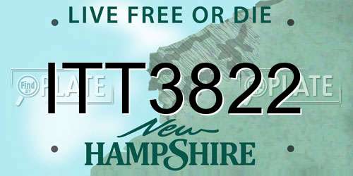ITT3822 New Hampshire License Plate