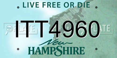 ITT4960 New Hampshire License Plate