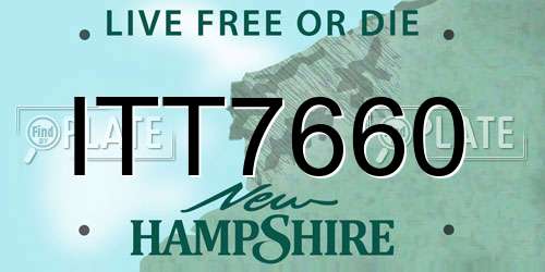 ITT7660 New Hampshire License Plate