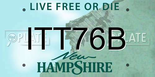ITT76B New Hampshire License Plate