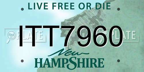 ITT7960 New Hampshire License Plate