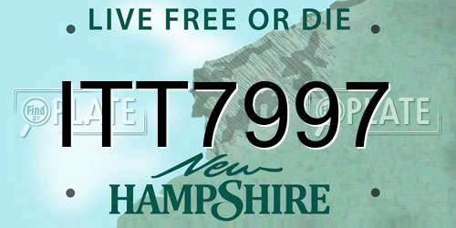 ITT7997 New Hampshire License Plate