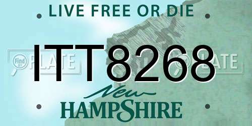 ITT8268 New Hampshire License Plate