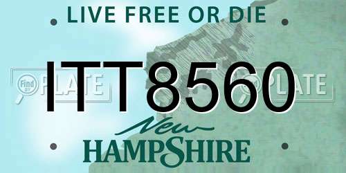 ITT8560 New Hampshire License Plate