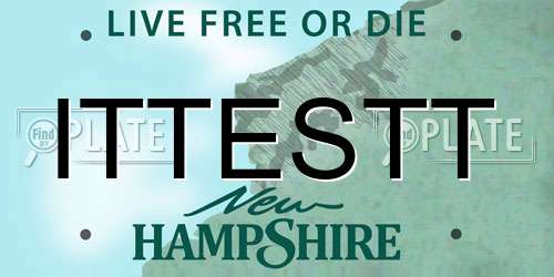 ITTESTT New Hampshire License Plate