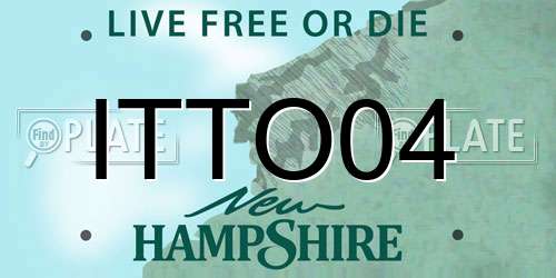 ITTO04 New Hampshire License Plate