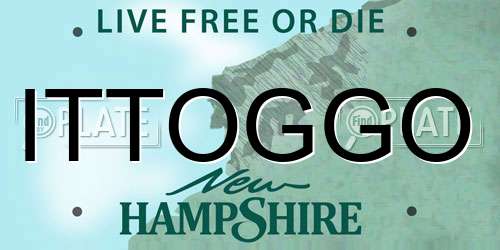 ITTOGGO New Hampshire License Plate