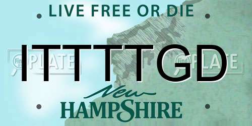 ITTTTGD New Hampshire License Plate