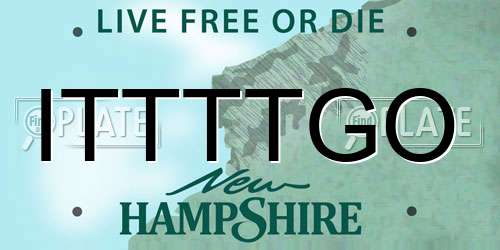 ITTTTGO New Hampshire License Plate