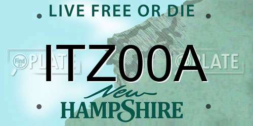 ITZ00A New Hampshire License Plate