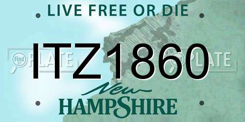 ITZ1860 New Hampshire License Plate