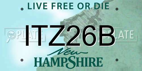 ITZ26B New Hampshire License Plate