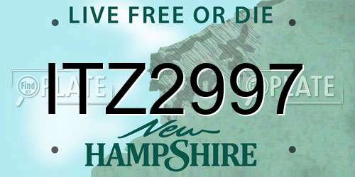 ITZ2997 New Hampshire License Plate