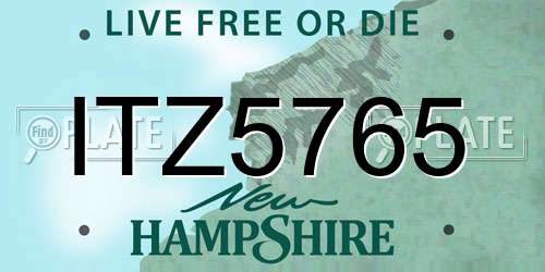 ITZ5765 New Hampshire License Plate