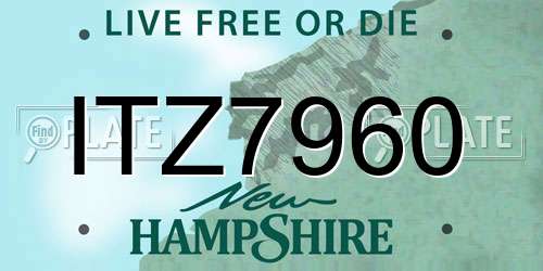 ITZ7960 New Hampshire License Plate