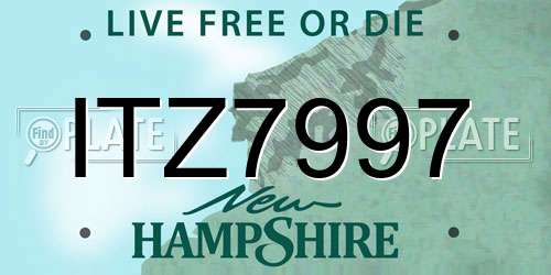 ITZ7997 New Hampshire License Plate