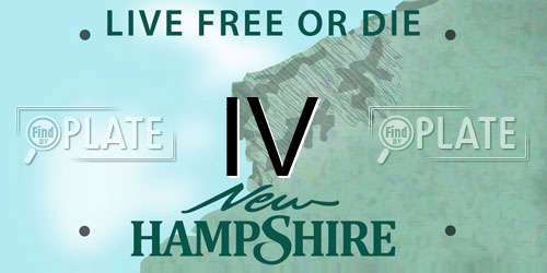 IV New Hampshire License Plate