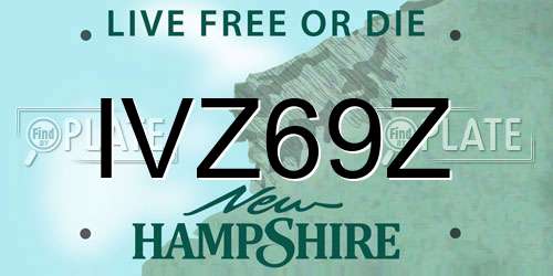 IVZ69Z New Hampshire License Plate