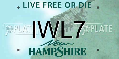 IWL7 New Hampshire License Plate