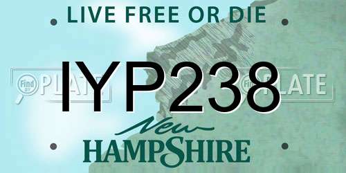 IYP238 New Hampshire License Plate