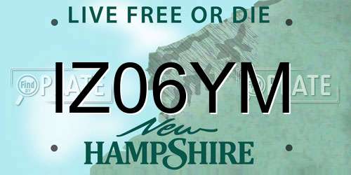 IZ06YM New Hampshire License Plate