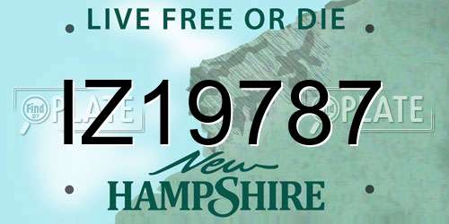IZ19787 New Hampshire License Plate