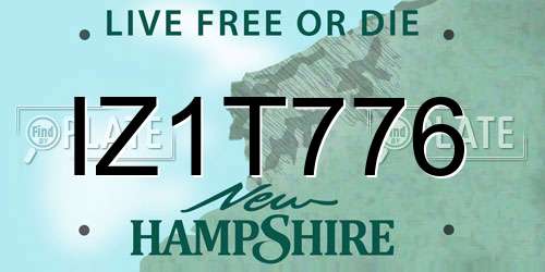 IZ1T776 New Hampshire License Plate