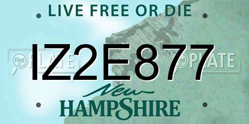IZ2E877 New Hampshire License Plate