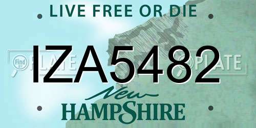 IZA5482 New Hampshire License Plate