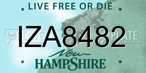 IZA8482 New Hampshire License Plate