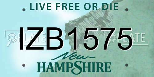 IZB1575 New Hampshire License Plate