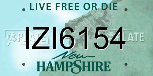 IZI6154 New Hampshire License Plate