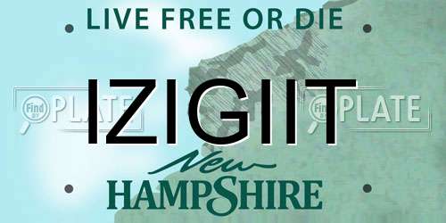 IZIGIIT New Hampshire License Plate