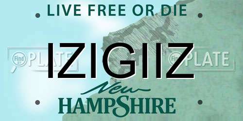 IZIGIIZ New Hampshire License Plate
