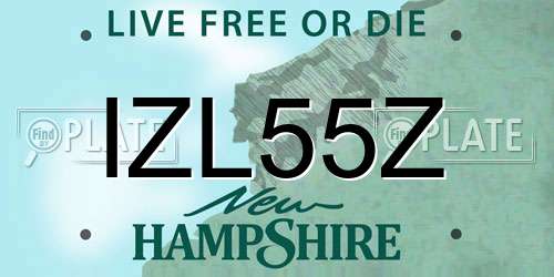 IZL55Z New Hampshire License Plate