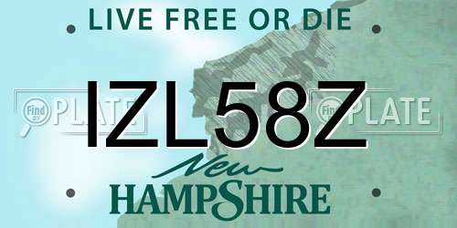 IZL58Z New Hampshire License Plate