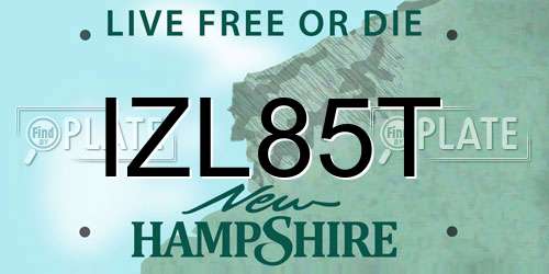 IZL85T New Hampshire License Plate