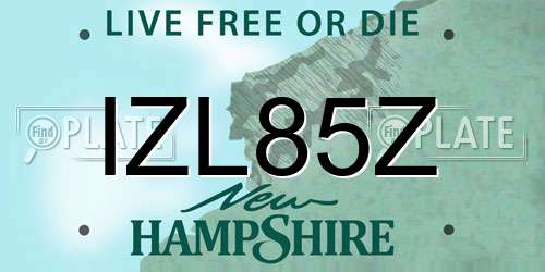 IZL85Z New Hampshire License Plate