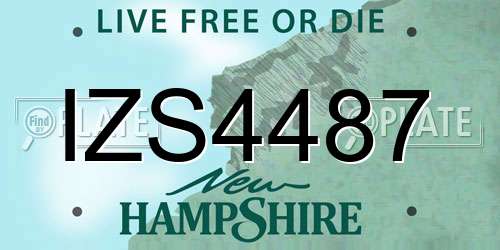 IZS4487 New Hampshire License Plate