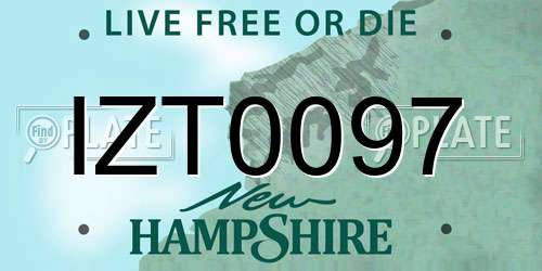 IZT0097 New Hampshire License Plate