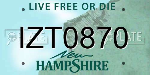 IZT0870 New Hampshire License Plate