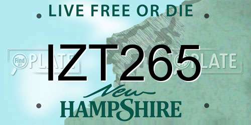 IZT265 New Hampshire License Plate