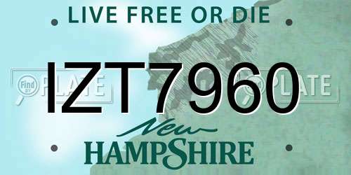 IZT7960 New Hampshire License Plate