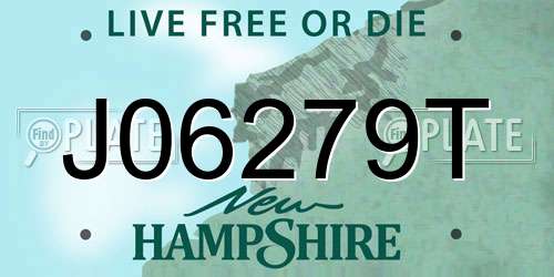 J06279T New Hampshire License Plate
