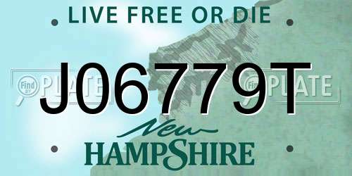 J06779T New Hampshire License Plate