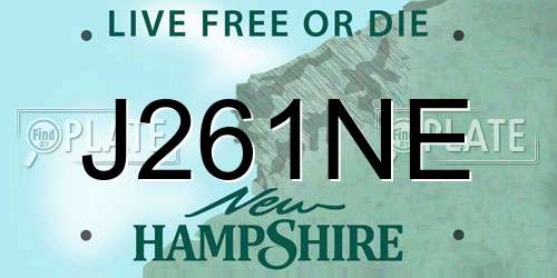 J261NE New Hampshire License Plate