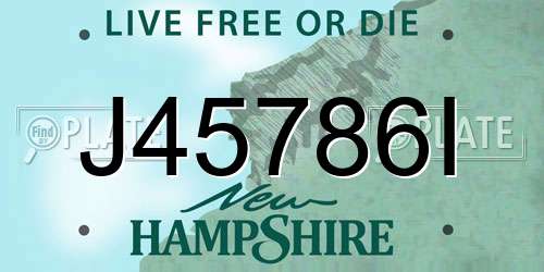 J45786I New Hampshire License Plate