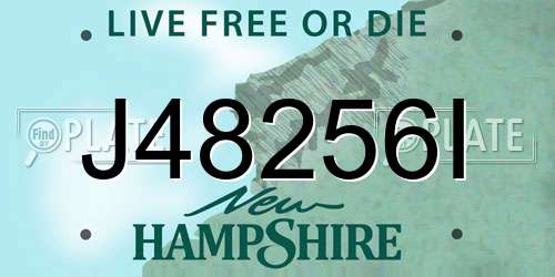 J48256I New Hampshire License Plate